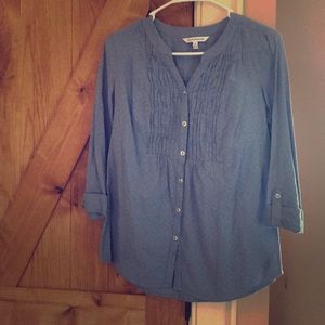 Little stitch cotton blouse